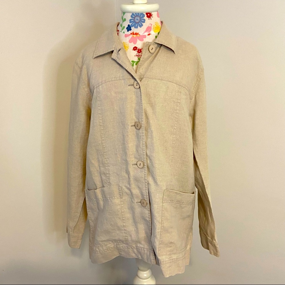 Pendleton Khaki Linen Button Down - image 1